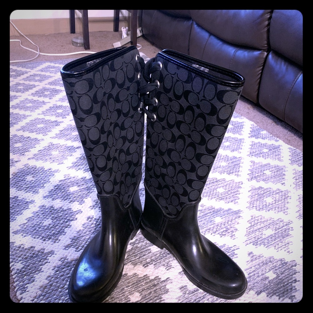 Coach rain boots